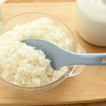 N//V Kitchen Non-Sticky Rice Scoop Meal Spoon Rice Paddle Wheat Stalk Rice Scoop